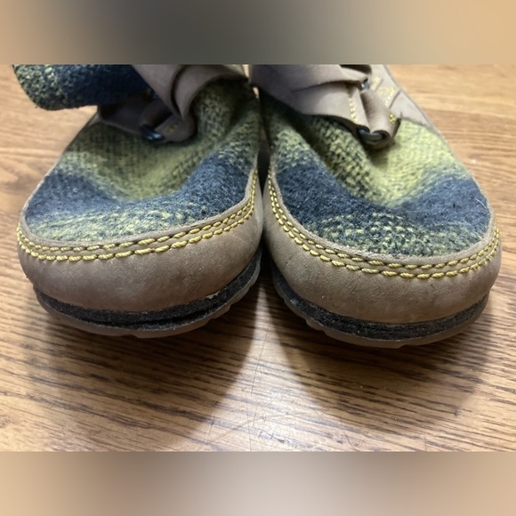 Sorel leather and plaid booties ankle boots women’s 7.5 yellow gray - Picture 5 of 8